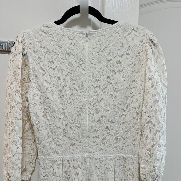 SIMKHAI White Lace V-Neck Dress - Picture 7 of 12